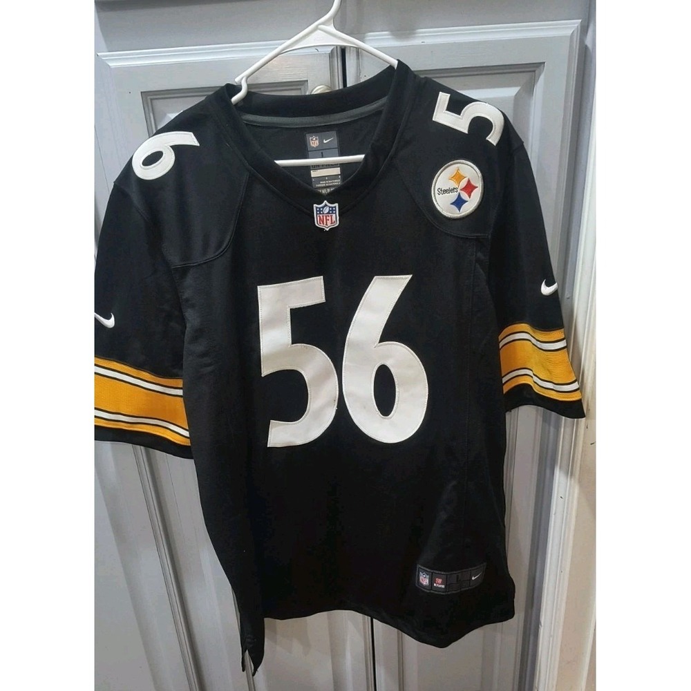 Men's Pittsburgh Steelers Nike Black Game Jersey #56 Woodley NFL Football